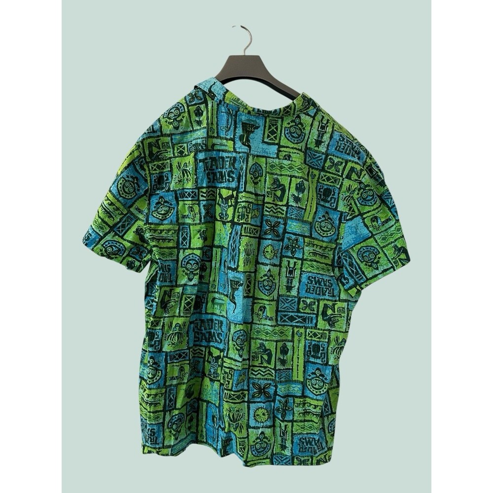 EUC Disney Parks Shirt Hawaiian Trader Sams Tiki Bar Mens 2XL View 6